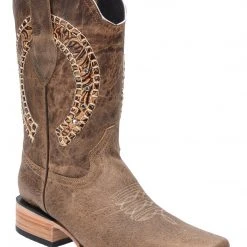 Guadalajara Western Wear White Diamond Tejida Square Toe Men's Boots - Orix