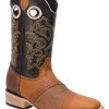 Guadalajara Western Wear White Diamond Tiburon Grabado Square Toe Men's Boot - Honey