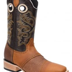 Guadalajara Western Wear White Diamond Tiburon Grabado Square Toe Men's Boot - Honey