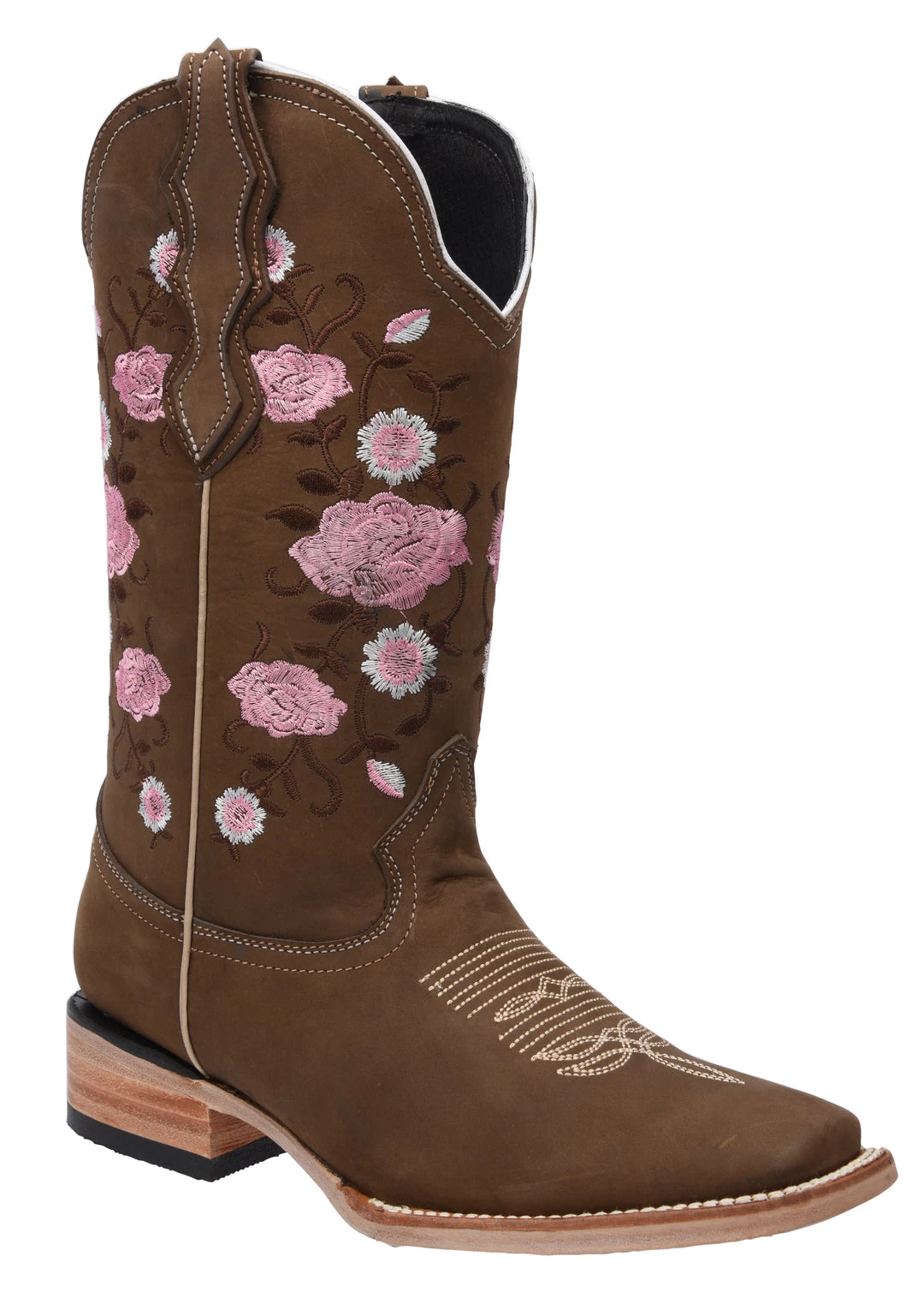 Guadalajara Western Wear White Diamond Suede Tobacco Square Toe Women Boot 3 Guadalajara Western Wear White Diamond Suede Tobacco Square Toe Women Boot