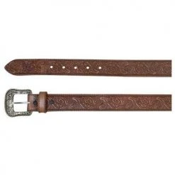 Guadalajara Western Wear Men Hooey Western Tooled Floral Leather Belt