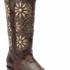 Guadalajara Western Wear White Diamond Brown Floral Snip Toe Women Boot 2 Guadalajara Western Wear White Diamond Brown Floral Snip Toe Women Boot