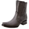 Guadalajara Western Wear White Diamond Zipper Brown Men's Dubai Toe Ankle Boot