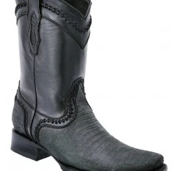 Guadalajara Western Wear White Diamond Men's Lizard Print Black Dubai Ankle Boot