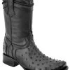 Guadalajara Western Wear White Diamond Men's Avestruz Black Dubai Ankle Boot