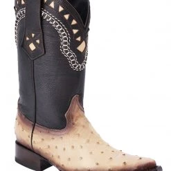 Guadalajara Western Wear White Diamond Ostrich Ombre Orix Men's 3x Toe Boots