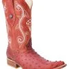 Guadalajara Western Wear White Diamond Ostrich Cognac Grasso Men's 3x Toe Boots