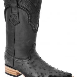 Guadalajara Western Wear White Diamond Ostrich Black Men's 3x Toe Boots