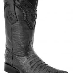 Guadalajara Western Wear White Diamond Caiman Belly Black Men's 3x Toe Boots