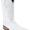 Guadalajara Western Wear White Diamond Pata De Avestruz White Men's 3x Toe Boots