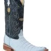 Guadalajara Western Wear White Diamond Caiman Baby Blue Men's 3x Toe Boots