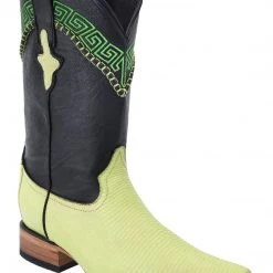 Guadalajara Western Wear White Diamond Lizard Pistacho Men's 3x Toe Boots
