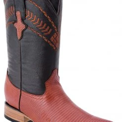 Guadalajara Western Wear White Diamond Lizard Cognac Men's 3x Toe Boots