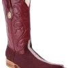 Guadalajara Western Wear White Diamond Wine Stingray 3x Toe Men's Boot