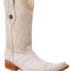 Guadalajara Western Wear White Diamonds Anguila 3x Toe Men's Boots - Bone