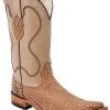 Guadalajara Western Wear White Diamond Bull Shoulder 3x Toe Men's Boots - Sand