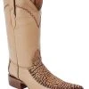 Guadalajara Western Wear White Diamond Bull Shoulder 3x Toe Men's Boots - Camel