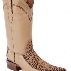 Guadalajara Western Wear White Diamond Bull Shoulder 3x Toe Men's Boots - Camel