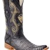 Guadalajara Western Wear White Diamond Caiman Belly Men's 3x Toe Boots - Black / Gold