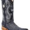 Guadalajara Western Wear White Diamond Stingray 3x Toe Men's Boot - Black Glaseada