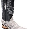 Guadalajara Western Wear White Diamond Python 3x Toe Men's Boots - Natural