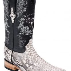 Guadalajara Western Wear White Diamond Python 3x Toe Men's Boots - Natural