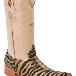 Guadalajara Western Wear White Diamond Stingray 3x Toe Men's Boot - Orix Zebra