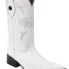 Guadalajara Western Wear White Diamond Caiman Belly Print Men's 3x Toe Boots - White