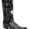 Guadalajara Western Wear White Diamond Caiman Print Men's 3x Toe Boots - Negro Tejida