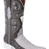 Guadalajara Western Wear White Diamond Bear Print 3x Toe Men's Boots - Gris Tejida
