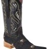 Guadalajara Western Wear White Diamond Mezclilla 3x Toe Men's Boots - Negro