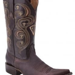 Guadalajara Western Wear White Diamond Crazy 3x Toe Men's Boots - Brown