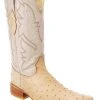 Guadalajara Western Wear White Diamond Avestruz Imitacion Men's 3x Toe Boots - Ortix