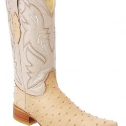 Guadalajara Western Wear White Diamond Avestruz Imitacion Men's 3x Toe Boots - Ortix