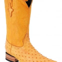 Guadalajara Western Wear White Diamond Avestruz Imitacion Men's 3x Toe Boots - Butter