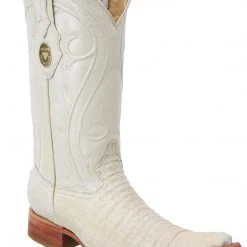 Guadalajara Western Wear White Diamond Caiman Men's Versace Toe Boots - Hueso