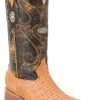 Guadalajara Western Wear White Diamond Caiman Men's Versace Toe Boots - Butter / Black