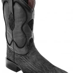 Guadalajara Western Wear White Diamond Bull Shoulder Versace Toe Men's Boots - Black