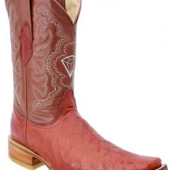 Guadalajara Western Wear White Diamond Bear Print Versace Toe Men's Boots - Cognac