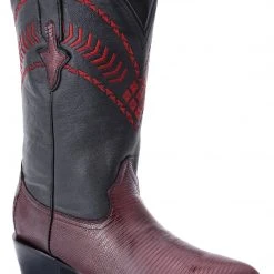 Guadalajara Western Wear White Diamond Armadillo J Toe Men's Boots - Wine