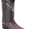 Guadalajara Western Wear White Diamond Armadillo J Toe Men's Boots - Brown