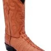 Guadalajara Western Wear White Diamond Caiman Imitation Men's J Toe Boots - Cognac