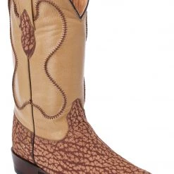 Guadalajara Western Wear White Diamond Bull Shoulder J Toe Men's Boots - Sand