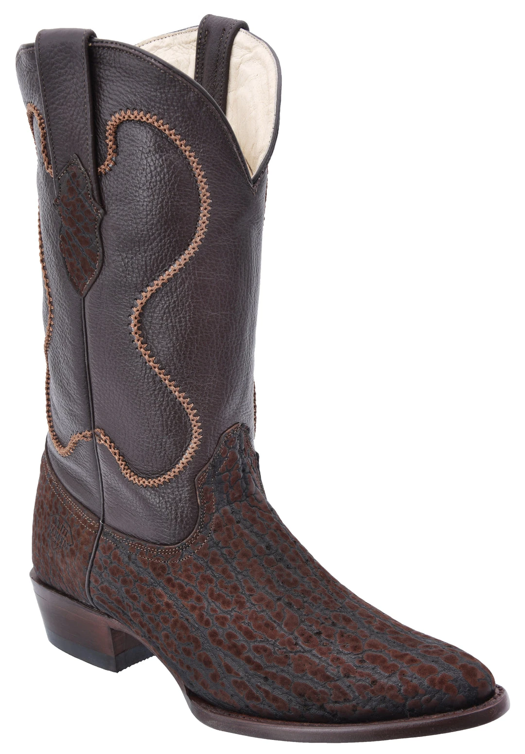 Guadalajara Western Wear White Diamond Bull Shoulder J Toe Men's Boots - Brown 3 Guadalajara Western Wear White Diamond Bull Shoulder J Toe Men's Boots - Brown
