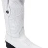 Guadalajara Western Wear White Diamond Deer Imitation J Toe Men's Boots - White