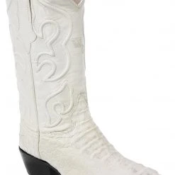Guadalajara Western Wear White Diamond Caiman J Toe Men's Boot - Bone