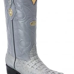 Guadalajara Western Wear White Diamond Caiman J Toe Men's Boot - Gray