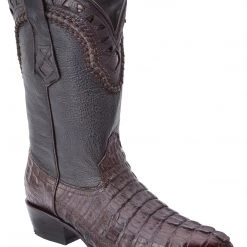 Guadalajara Western Wear White Diamond Caiman J Toe Men's Boot - Brown