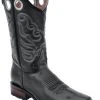 Guadalajara Western Wear White Diamond Square Toe Men's Boots - Black 1 Guadalajara Western Wear White Diamond Square Toe Men's Boots - Black