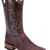 Guadalajara Western Wear White Diamond Bull Shoulder Square Toe Men's Boots - Brown